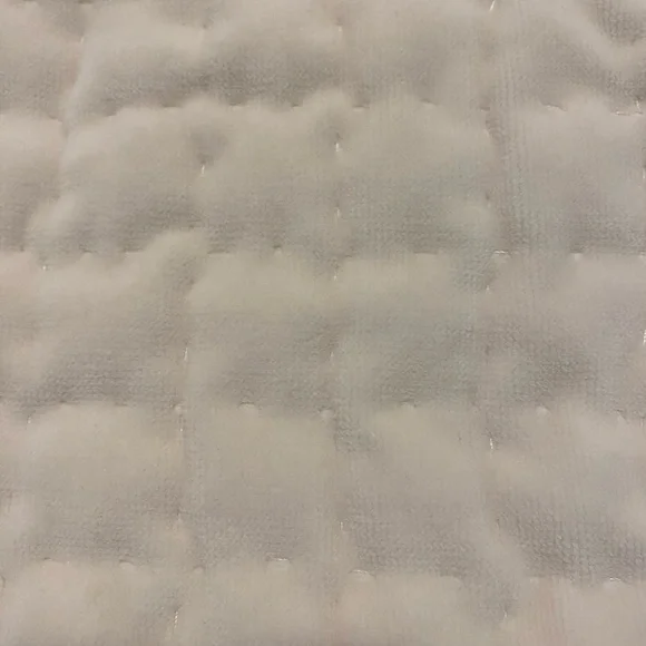 Pottery Barn Washed Velvet Cotton Quilted Cream Sham 20” Sq - Picture 5 of 11